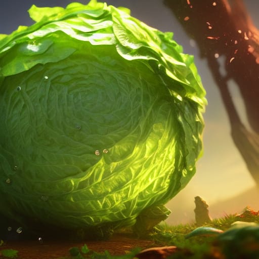 AI Art Large Lettuce