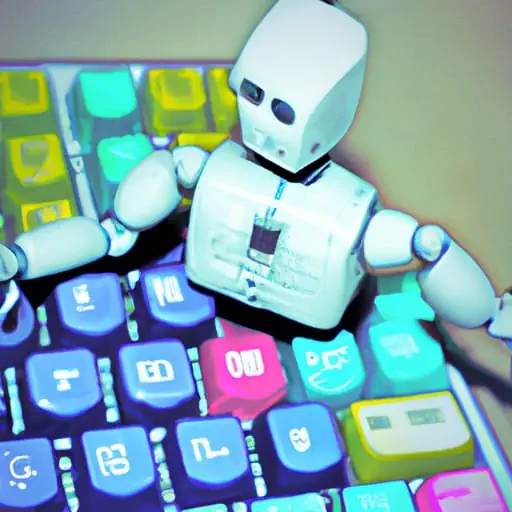 Robot on Keyboard