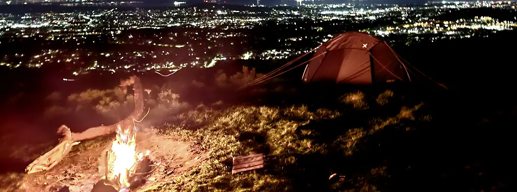 Pentlands Camping with View of Edinburgh