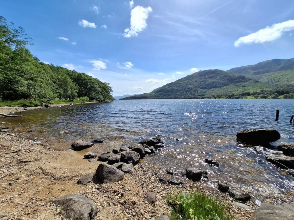 Loch Lomond view from the West Highland Way near Ben Glas Campsite
