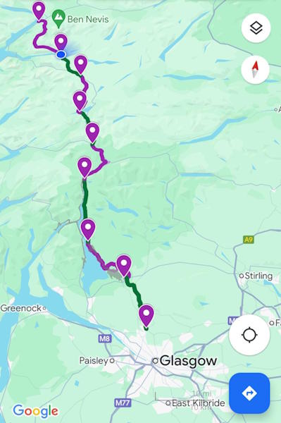 My West Highland Day 3 Map